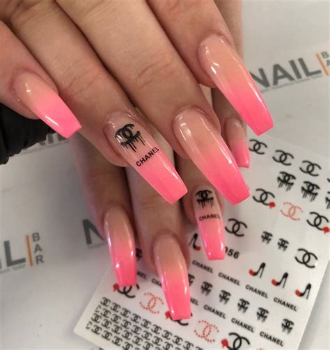 chanel acrylic nails|chanel nails color.